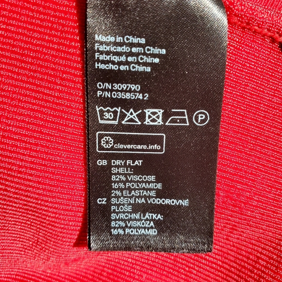 H&M Bandage Off Shoulder Dress L Red - Picture 5 of 6